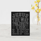 Jesus The Way The Truth The Life Christian Cross G カード (黄色い花)