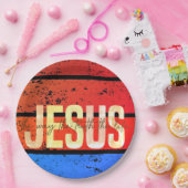 Jesus, The Way, The Truth, The Life Retro Sunset ペーパープレート (パーティー)
