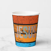 Jesus, The Way, The Truth, The Life Retro Sunset 紙コップ (裏面)