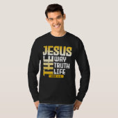 Jesus The Way Truth Life John 146 Christian Bible  Tシャツ (正面フル)