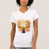 Jesus [Theme] Camiseta Feminina Fé Brasil Presente Tシャツ (正面)
