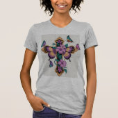 Jesus [Theme] Camiseta Feminina Fé Brasil Presente Tシャツ (正面)