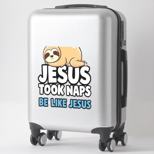 Jesus Took Naps, Funny Sloth シール (スーツケース)