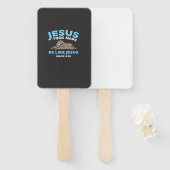 Jesus Took Naps Sloth Funny Bible Verse God Christ ハンドファン (正面&裏面)