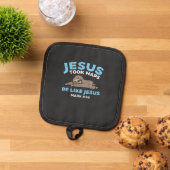 Jesus Took Naps Sloth Funny Bible Verse God Christ 鍋敷き (トップダウン)