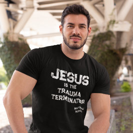 Jesus Trauma Terminator Bible Grunge Christian Tシャツ