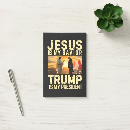 Jesus Trump - イエスは私の主なる救世主 ポストイット (オフィス)
