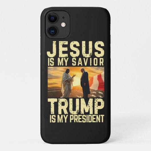 Jesus Trump - 主イエスは私の主なる救い主 Case-Mate iPhoneケース (裏面)