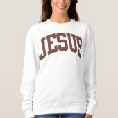 JESUS Varsity Print Basic Crewneck Sweatshirt スウェットシャツ (正面)
