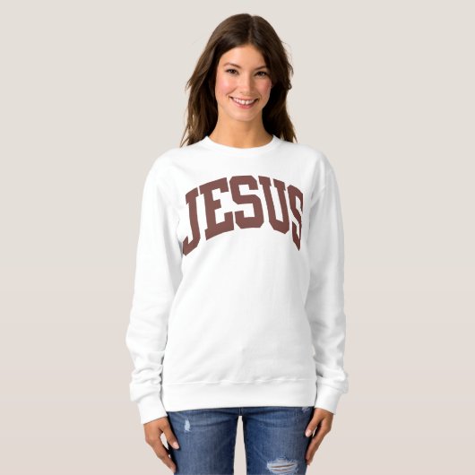 JESUS Varsity Print Basic Crewneck Sweatshirt スウェットシャツ (正面フル)