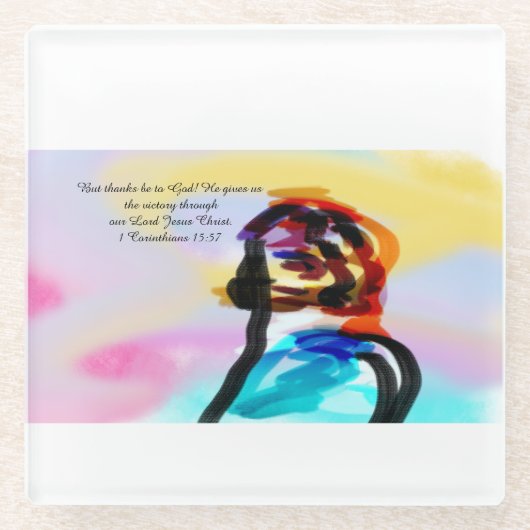 jesus victory ガラスコースター (正面)