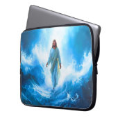 Jesus Walking in the Ocean Laptop Case/Protector ラップトップスリーブ (正面左)
