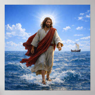 Jesus Walking on Water ポスター