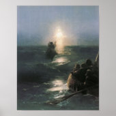 Jesus Walking on Water, Ivan Aivazovsky Painting ポスター (正面)