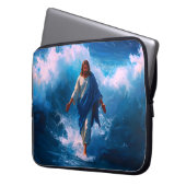 Jesus Walking on Water Laptop Case ラップトップスリーブ (正面左)