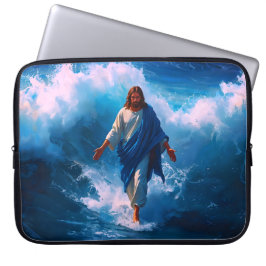 Jesus Walking on Water Laptop Case ラップトップスリーブ