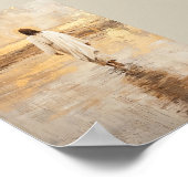 Jesus walks on the water in white clothes ポスター (角)