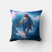 Jesus Walks on Water Throw Cushion クッション (裏面)