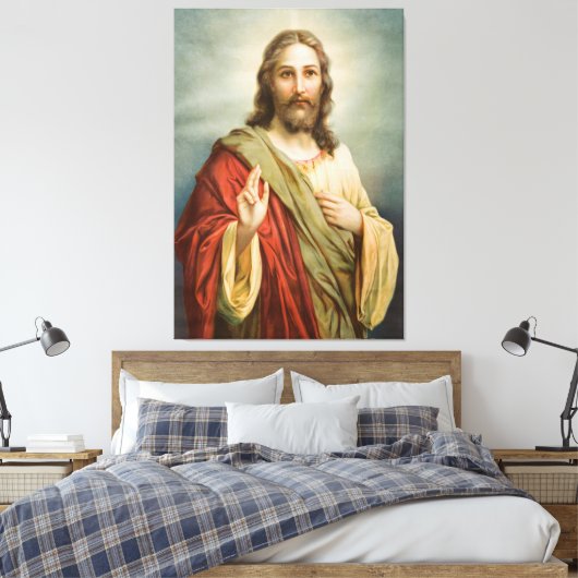 Jesus Wall art キャンバスプリント (インサイチュ (寝室))