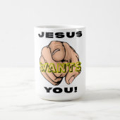 Jesus Wants You Christian Evangelism コーヒーマグカップ (中央)