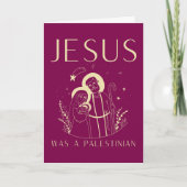 Jesus Was A Palestinian Christmas Card Christian カード (正面)