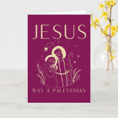 Jesus Was A Palestinian Christmas Card Christian カード (黄色い花)