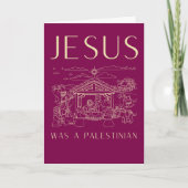Jesus Was A Palestinian Christmas Card Christian カード (正面)