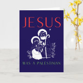 Jesus Was A Palestinian Christmas Card Christian カード (黄色い花)