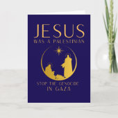 Jesus Was A Palestinian Christmas Custom Message カード (正面)
