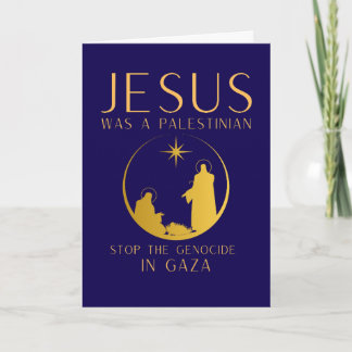Jesus Was A Palestinian Christmas Custom Message カード