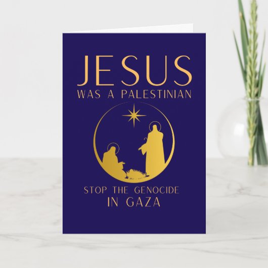 Jesus Was A Palestinian Christmas Custom Message カード (正面)