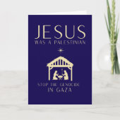 Jesus Was A Palestinian Christmas Custom Message カード (正面)