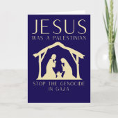 Jesus Was A Palestinian Christmas Gaza カード (正面)