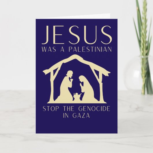 Jesus Was A Palestinian Christmas Gaza カード (正面)