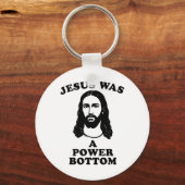Jesus Was A Power Bottom Funny Pride Christmas Gag キーホルダー (正面)