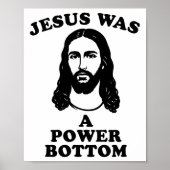 Jesus Was A Power Bottom Funny Pride Christmas Gag ポスター (正面)