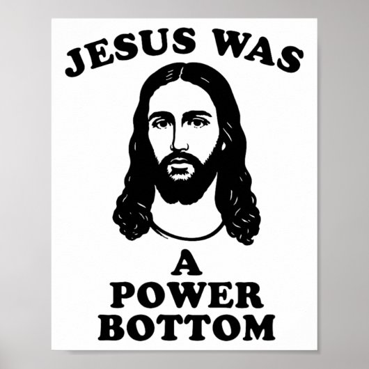 Jesus Was A Power Bottom Funny Pride Christmas Gag ポスター (正面)