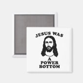 Jesus Was A Power Bottom Funny Pride Christmas Gag マグネット (正面/裏面)