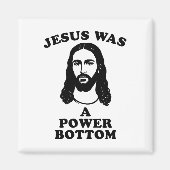 Jesus Was A Power Bottom Funny Pride Christmas Gag マグネット (正面)