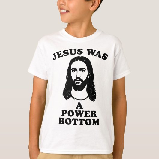 Jesus Was A Power Bottom Funny Pride Christmas Gag Tシャツ (正面)