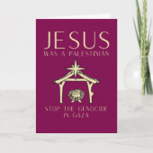 Jesus Was Palestinian Christmas Gaza Human Rights カード (正面)