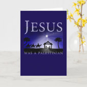 Jesus Was Palestinian Christmas Orthodox Catholic カード (黄色い花)