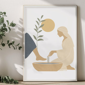 Jesus Washing Feet ポスター