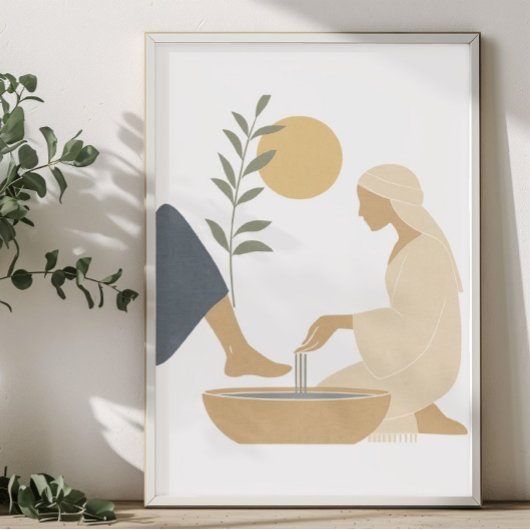 Jesus Washing Feet ポスター