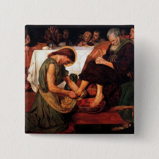 Jesus Washing Peter's Feet 缶バッジ (正面)