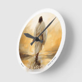 Jesus Watch, Bible, Wall Clock, Christianity ラウンド壁時計 (傾斜)