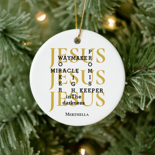 JESUS Waymakerクリスチャン セラミックオーナメント (ツリー)