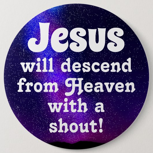 Jesus will descend 缶バッジ (正面)