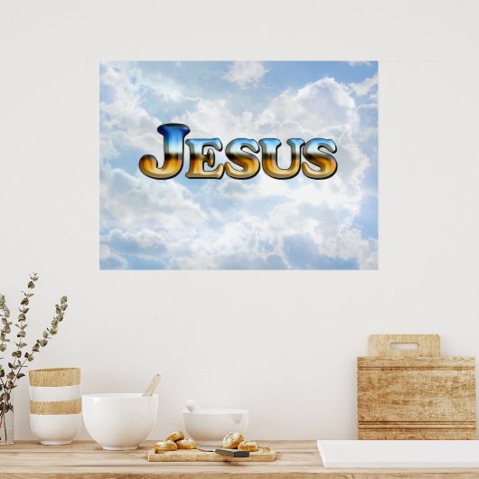 Jesus with Clouds – ポスター (キッチン)