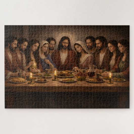 Jesus With Family And Mary Magdalene Supper  ジグソーパズル (横)
